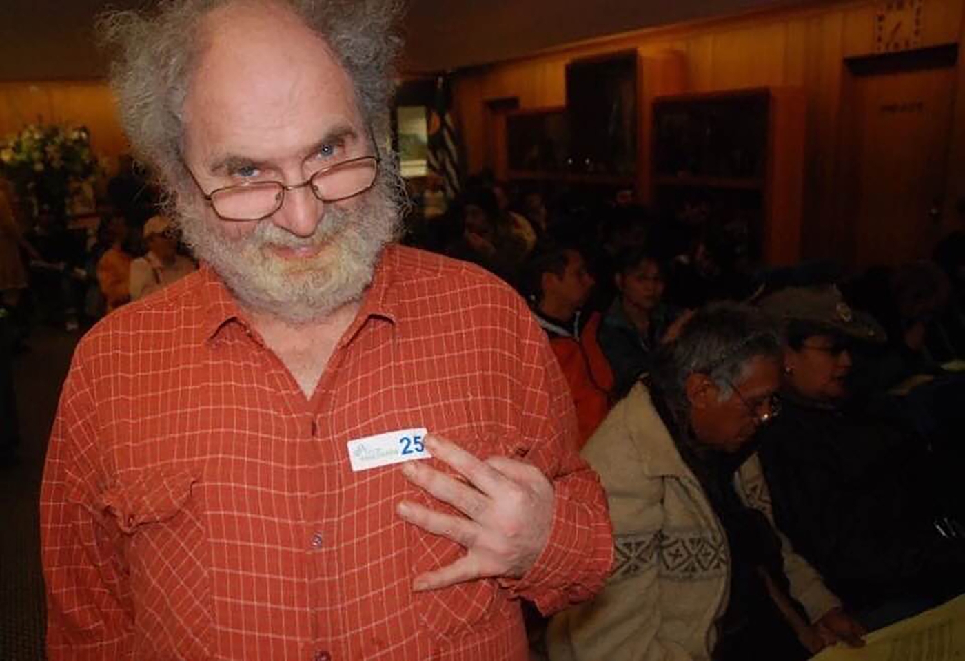 Harold Lavender ready to speak at a Vancouver City Hall rezoning hearing