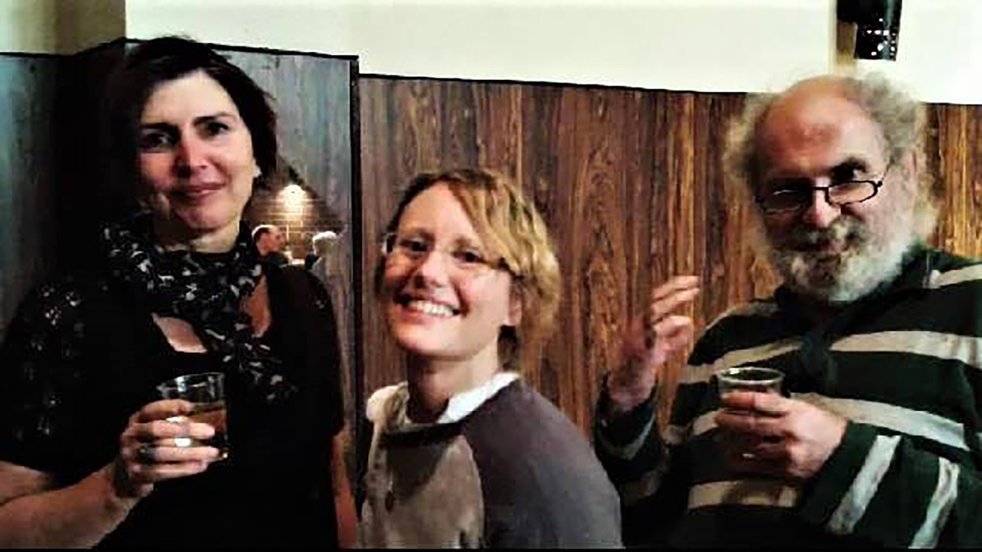 Harold Lavender at the Russian Hall with friends Ali and Nadine