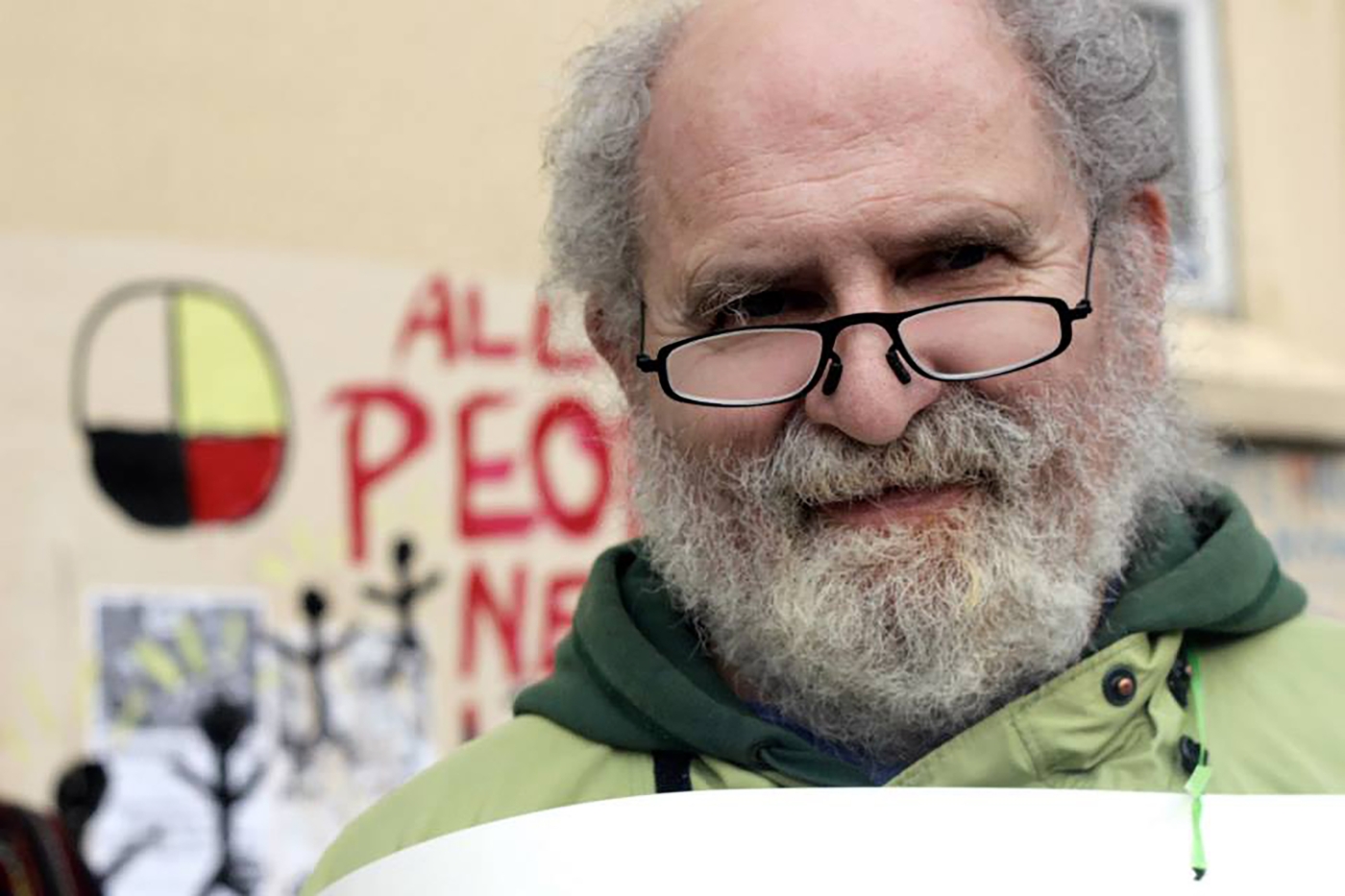Harold Lavender at the 58 W. Hastings site, fighting for 100% social housing
