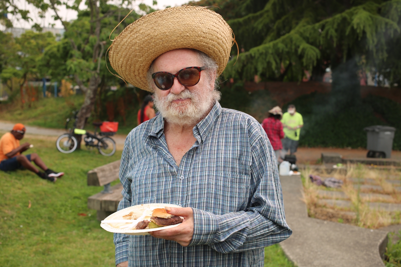 Harold Lavender with his wonderful hat